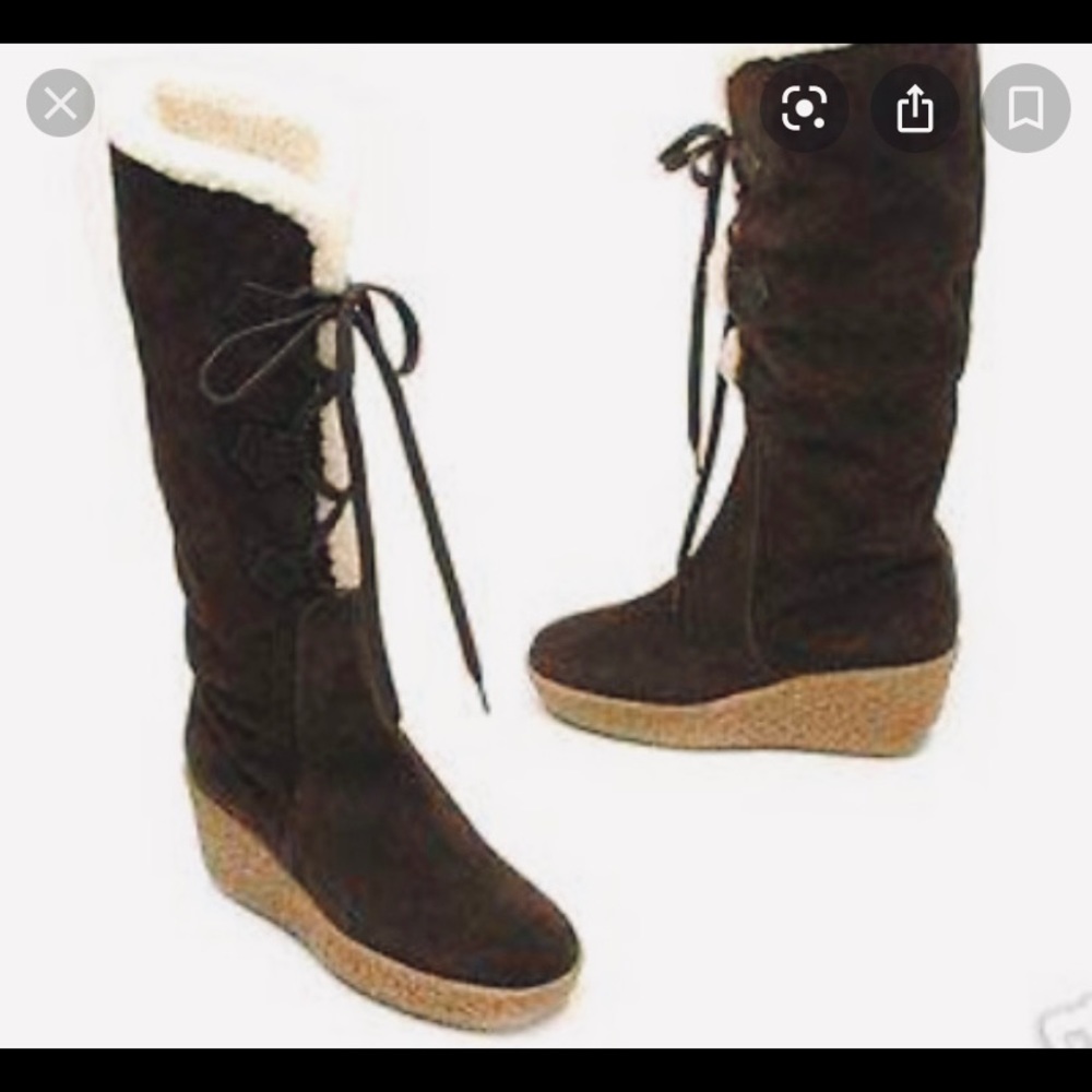 NEW Michael Kors Beaverton Lace Up boots, brown, 6